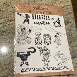 Disney Moana Character Tattoo Set